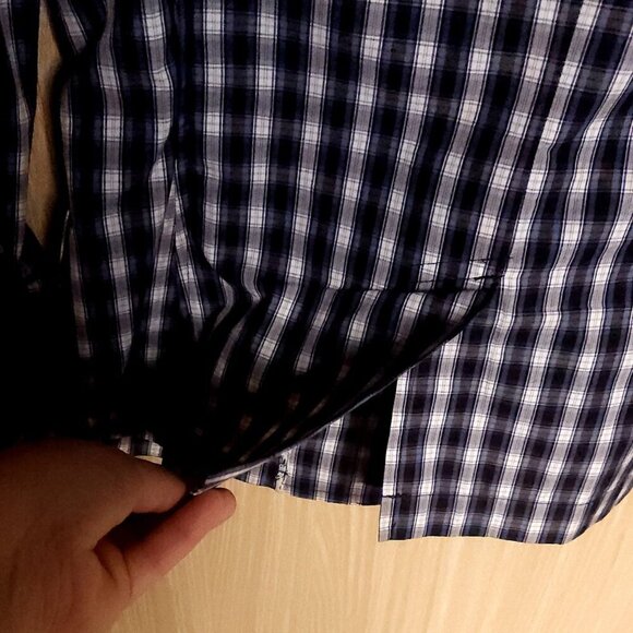 Banana Republic Petite Womens Blue White Plaid Lightweight Blazer XSP - Picture 5 of 10